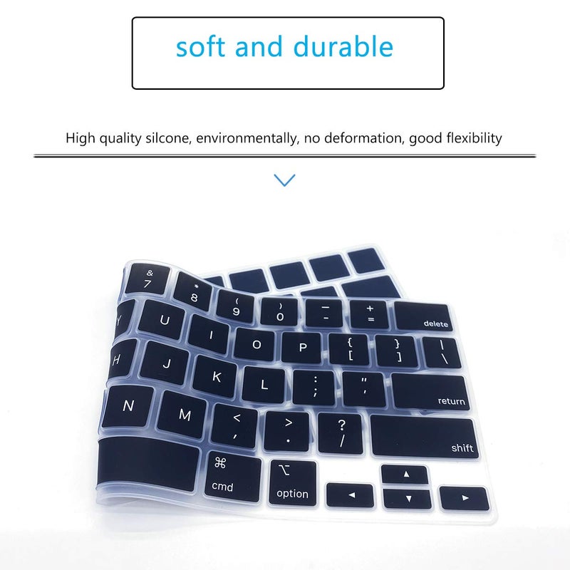 MUBUY-GOL Keyboard Cover Skin Compatible with Apple Magic Keyboard for Apple iPad Air 13-inch (M2 2024) & M2 iPad Pro 12.9 inch 2022 2021 2020 Release with Magic Keyboard(6th 5th 4th Gen) -Black - Image 3